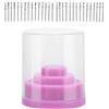 Brrnoo Portaoggetti in plastica trasparente Scatola da 48 fermagli per unghie Porta punte per unghie Manicure Strumento Organizzatore Banco di esposizione(01)
