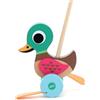 Vilac Anatra da Spingere Giocattolo Prima Infanzia Bebè dai 10 Mesi | Bastone da spingere stabile | design colorato e illustrato | favorisce primi passi ed equilibrio | regalo nascita astuto