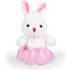 Living Nature Little Coniglietto Bianco in Tutu Peluche - Giocattolo di Stoffa per Bambini e Adulti, Giocattolo Morbido e Coccoloso