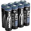 ANSMANN Batteria alcalina A27, 12 V, confezione da 8 batterie MN27, particolarmente adatte per sistemi di allarme, apriporta del garage, telecomando e molto altro ancora. Batteria usa e getta