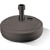GARDENIX Base per ombrellone, Rotondo, Marrone, Effetto Rattan, in plastica, riempibile con Sabbia, Acqua, Ghiaia in Giardino, Spiaggia, terrazza, ombrellone