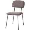 - Sedia Brenda in tessuto tortora 45x44x82 cm