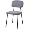 - Sedia Brenda in tessuto grigio 45x44x82 cm