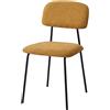 - Sedia Brenda in tessuto senape 45x44x82 cm