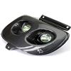 one VARIANTE FARO ANTERIORE BOOSTER (cod 77201315 maschera faro anteriore alogena di colore carbonio compatibile con MBk booster spirit/yamaha bws anno dal 1994 al 2003)