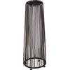 Outsunny Lanterna Solare da Giardino con Luce LED in Rattan e Metallo , Ø21.5x61cm, Marrone|Aosom