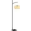Outsunny Lampione solare da esterno resina intrecciata, lampione boho 178cm, sensore di luce, accensione automatica, giallo | Aosom Italy
