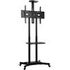 HOMCOM Carrello Porta TV Mobile Regolabile 32-75 Pollici, Nero | Aosom Italy