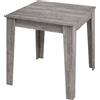 HOMCOM Tavolo da Pranzo per 4 Persone, Tavolo Cucina Quadrato 80x80x75 cm con Piedini Antiscivolo, Grigio Effetto Legno | Aosom Italy