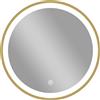 HOMCOM Specchio bagno LED rotondo 40 cm dimmerabile con 3 colori luce, Dorato | Aosom Italy