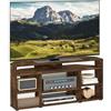 Furinno Jensen Porta TV angolare per TV fino a 55 pollici, Pino Ambrato, 39.8 x 118.2 x 52.1 cm