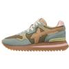 W6YZ - JUST SAY WIZZ W6YZ Yak W Sneakers Donna in Suede e Nylon Light Green Grey