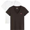 Levi's 2pack Perfect Vneck Tees T-Shirt Donna (Pacco da 2)