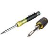 Klein Tools 80037 - Set di cacciaviti, multi-bit tascabile, di precisione e lunghezza regolabile, 2 pezzi, nero/giallo