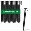 GARDENIX® 100 picchetti AquaPIN, di Ancoraggio per Il Fissaggio a Terra per l'irrigazione del Giardino