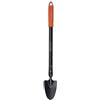 BLACK+DECKER Cazzuola da giardino - testa appuntita - manico telescopico 77 - 105 cm - resistente al calore - nero