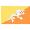 AZ FLAG Bandiera Bhutan 90x60 cm Bhutanese Poliestere 100D 2 Occhielli | Uso interno ed esterno bandiera decorativa འབྲུག doppie cuciture e bordi rinforzati con occhielli metallici