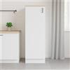 Dmora Mobile alto 1 anta Pianengo, Colonna cucina, Modulo dispensa verticale, Mobile verticale compatto, 60x60 h148 cm, Bianco e Rovere