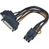 Akasa Cavo Akasa 2x 15-Pin-SATA su 1x 6-Pin-PCIe Adapter