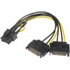Akasa Cavo Pcie Akasa 6+2 Pin(M) A 2 X Sata Power (M + M) Multicolore [AK-CBPW19-15]