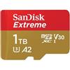 Sandisk 1TB Scheda microSDXC SanDisk Extreme 190/130 MB/s A2 C10 V30 con adattore Oro/rosso [SDSQXAV-1T00-GN6MA]