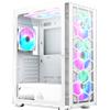 Montech Case Montech X3 Glass Midi-Tower 6 ventole RGB Vetro temperato Bianco [X3 GLASS WH]