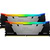 Kingston Ram DIMM DDR4 64GB Kingston Fury Renegade RGB 3200MHz CL16 1.35V Nero [KF432C16RB2AK2/64]
