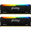 Kingston Ram DIMM DDR4 32GB Kingston Fury Beast 3200Mhz CL16 1.35V RVB 2pz [KF432C16BB2AK2/32]