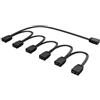 Akasa Cavo splitter Akasa AK-CBLD13-85BK LED aRGB a 3 pin in 6 connettori Nero [AK-CBLD13-85BK]