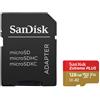 Sandisk 128GB Scheda microSDXC Sandisk Extreme plus 200Mb/s Nero [SDSQXBD-128G-GN6MA]