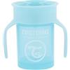 Twistshake 78929, 360 Cup Bicchiere Salvagoccia Antigoccia Bambini 230 ml, Tazza Biberon di Apprendimento da Bere, Bordo Anti-rovesciamento a 360°, Ergonomico, 6+ Mesi, Senza BPA, Blu Pastello