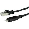 ROLINE Cavo convertitore da USB 3.2 Gen 2 Tipo C a Gigabit Ethernet, nero, 3 m (12.02.1168)