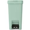 Brabantia Treteimer StepUp, Mülleimer, Abfalleimer, Jade Green, 10 L, 800542