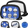 VOUNOT® Set di 2 Porte da Calcio Pop Up Bambini 120×80×80 cm, Porta Calcio Pieghevole e Portatile con Borsa, Picchetti e Cerchi per Giardino, Allenamento e Gioco