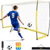 VEVOR - Calcio portatile pieghevole (3,6 x 1,8 m) | Facile da montare, resistente alle intemperie e durevole, con base in metallo, borsa per il trasporto