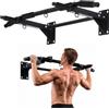 FORA Sbarra Trazioni da Parete Multipresa - Ferro 32mm, 200kg | Calisthenics e palestra in casa. 3 anelli per TRX, elastici e sacco boxe. Schiuma antiscivolo. 94x50x18cm.