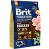 Brit Premium Junior M - Cibo secco per cuccioli di taglia media, 3 kg | Alimento al pollo per cuccioli e cani giovani di taglia media: supporta crescita, muscoli, pelle, pelo e articolazioni.