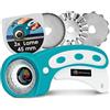 OfficeTree Cutter per Tessuti 45 mm - 3 Lame per Taglio Dritto, Ondulato e Perforato - Cutter per Stoffa e Carta - Rotella Taglia Stoffa - Taglierino Rotante - Taglierina per Stoffa - Rotary Cutter