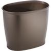 InterDesign iDesign Kent Cestino Portarifiuti, Ovale, Plastica, Marrone, 21x25.5x0.2 cm