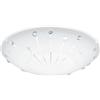 Eglo LED lampada da soffitto Margitta 1, fiamma, classica, in metallo | bianco, vetro trasparente con cristalli Granille, lampada da soggiorno, camera, LED corridoio luce calda, Ø 31,5 cm