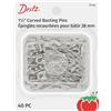 Dritz - Spille da Balia 2 con l'angolatura Perfetta per Una Facile penetrazione degli Strati di Trapunta. La Misura 2 è Consigliata per Ovatta High Loft. Acciaio Placcato Nichel, 40 ct.