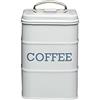 KitchenCraft Living Nostalgia Contenitore per Caffè, con Coperchio Salvafreschezza, Solo Lavaggio a Mano, 11 x 17 cm (4 x 6.5), Grigio