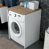 Dmora Armadio Multiuso Grande Cassian, Mobile Multifunzionale, Mobiletto scarpiera, Guardaroba Porta Scarpe, 65x60h92 cm, Noce e Bianco