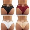 FULLJOYLOVE Donne Mutandine Raso Perizoma Perizoma Pizzo Slip Indietro Scava Fuori Biancheria Intima Plus Size Bikini Slip