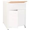 Bonussi Mobile Lavatoio da Esterno in Polipropilene e Alluminio 60x60x83 cm Bianco