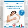 Allergosystem Set Coprimaterasso Antiacaro Matrimoniale con Cerniera 170x200x20cm e 2 Federe Cuscino Letto 50x80cm - Dispositivo Medico Antiacaro e Anallergico MADE IN ITALY - Linea Nuvola