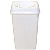 axentia Pattumiera in plastica con Coperchio Basculante, Cestino Secchio bidone per la Spazzatura, ca. 32,5 x 52 x 25,5 cm, ca. 25 l, Bianco