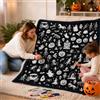 Carroterr Coperta da colorare fai da te di Halloween con pennarelli, coperta da colorare gigante, coperte in tessuto personalizzate di arte creativa, accogliente decorazione per la casa di Halloween, tappetino