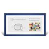 RahmenMax Morena - Cornice portafoto 35 x 100 cm, blu oceano, 100 x 35 cm, con pannello posteriore bianco e vetro acrilico antiriflesso