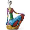 FJSPERM Arte Femminile Scultura Figurine, Statua Donna Colorata per Home Decorazione, Moderna Scultura Decorazioni per Soggiorno Mensola Ufficio Armadio Accenti (Figura femminile colorata - C)
